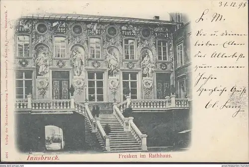 Innsbruck, fresques à l'hôtel de ville, couru 1898