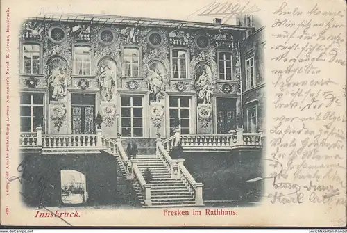 Innsbruck, fresques à l'hôtel de ville, couru 1899