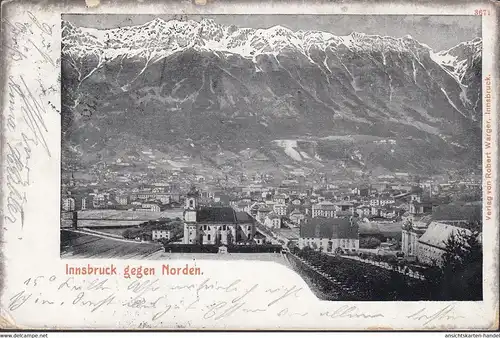 Innsbruck gegen Norden, gelaufen 1905