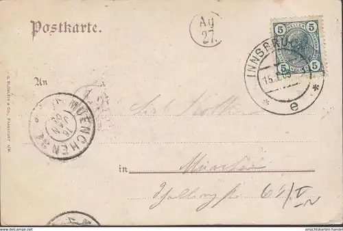 Innsbruck gegen Norden, gelaufen 1905