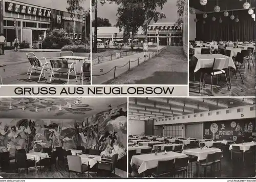 Gruss aus Neuglobsow, Kultursaal, Bar, Speiseraum, ungelaufen