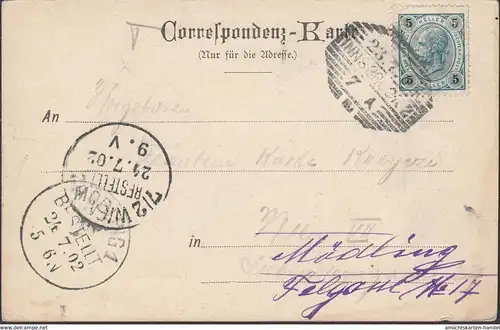 Innsbruck, Leopoldsbrunnen, gelaufen 1902
