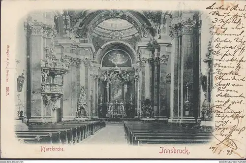 Innsbruck, église paroissiale, intérieur, autel, couru 1898
