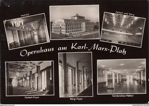 Leipzig, Opernhaus am Karl Marx Platz, ungelaufen