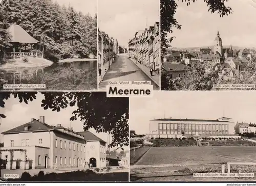 Meerane, Gare, Terrain de sport, mur raide, couru 1963