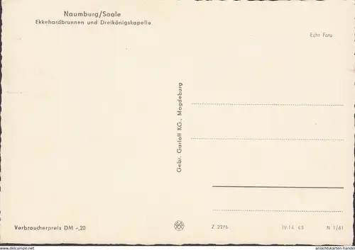 Naumburg/ Saale, Ekkehardbrunnen und Dreikönigskapelle, ungelaufen