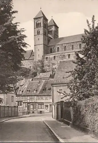 Quedlinburg, Blick zur Stiftskirche, ungelaufen