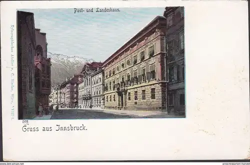 Gruss aus Innsbruck, Post- und Landeshaus, ungelaufen