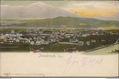 Innsbruck, vue panoramique, inachevée- date 1903