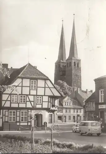 Burg bei Magdeburg, Magdeburger Straße, Gaststätte Scharfe Ecke, Bäckerei, gelaufen 1978