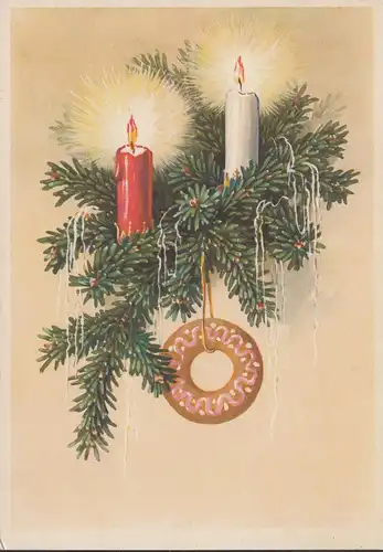 Joyeux Noël, sapin, bougies, pain d'épice, sans couru