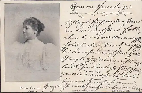 Paula Conrad, Berlin, Max Marc, couru en 1898