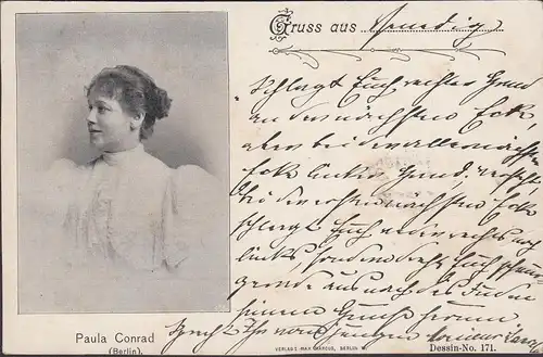 Paula Conrad, Berlin, Max Markus, gelaufen 1898