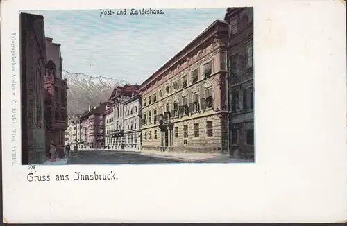 Gruss aus Innsbruck, Post- und Landeshaus, ungelaufen