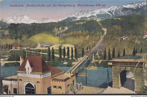 Innsbruck, Drahtseilbahn auf der Hungerburg, ungelaufen