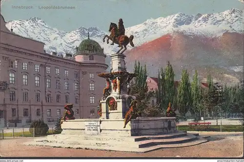 Innsbruck, Leopoldsbrunnen, ungelaufen