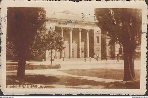 Innsbruck, Theater, Foto AK, gelaufen 192?