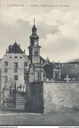 Innsbruck, Wilten, Stiftskirche und Friedhof, ungelaufen