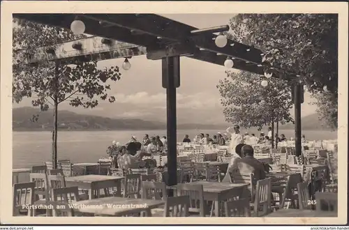 Pörtschach a. Wörthersee, Werzerstrand, Restaurant, gelaufen 1941