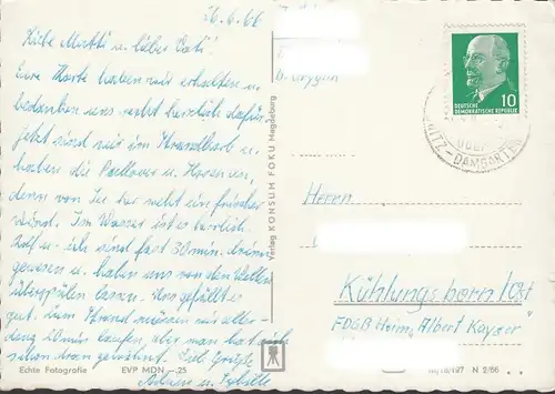 Ahrenshoop, Steilküste, Kirche, Boddenteich, Strand, gelaufen 1966