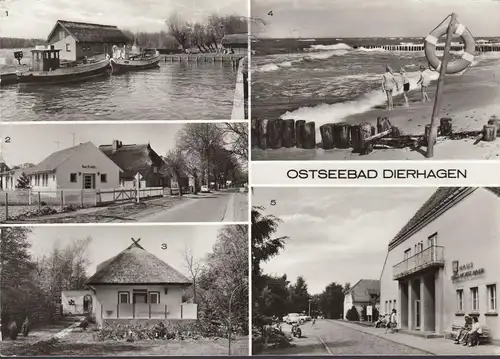 Dierhagen, Bootshafen, Strand, Erholungsheim, gelaufen 1981