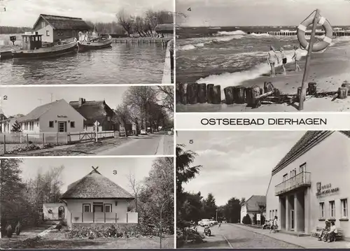 Dierhagen, port de plaisance, plage, maison de loisirs, couru en 1981