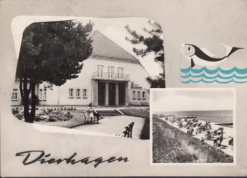 Dierhagen, Haus Ernst Moritz Arndt, Strand, gelaufen 1964