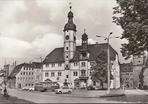 Eisenberg, Rathaus am Markt, Bus Hams Berlin, gelaufen 1979