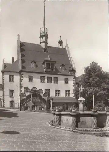 Pößneck, Rathaus mit Freitreppe, ungelaufen