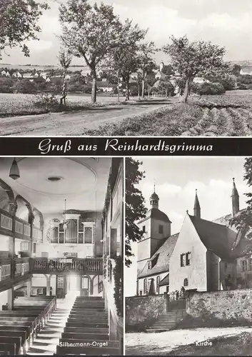 Reinhardtsgrimma, Kirche, Silbermann Orgel, Stadtansicht, gelaufen 1980