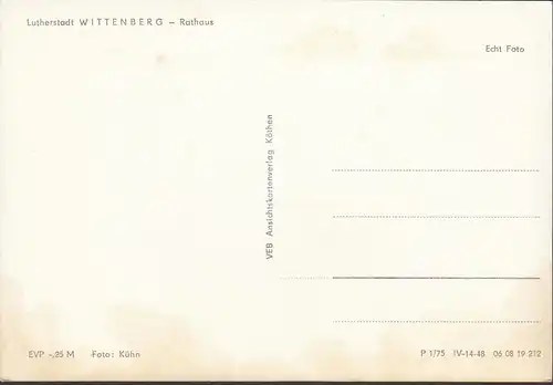Wittenberg, Rathaus, ungelaufen