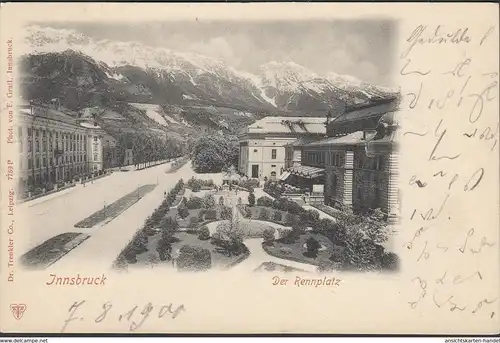 Innsbruck, Der Rennplatz, gelaufen 1900
