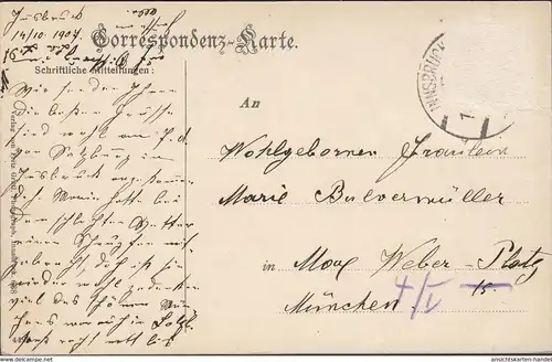 Innsbruck, Innpromenade, Pension Kaiser, Schloss, gelaufen 1907