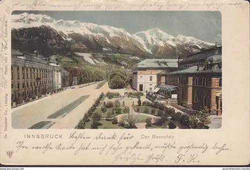 Innsbruck, Der Rennplatz, gelaufen 1902