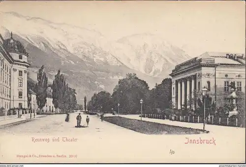 Innsbruck, Rennweg et Théâtre, incurvé