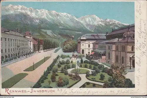 Innsbruck, Rennweg, couru en 1902