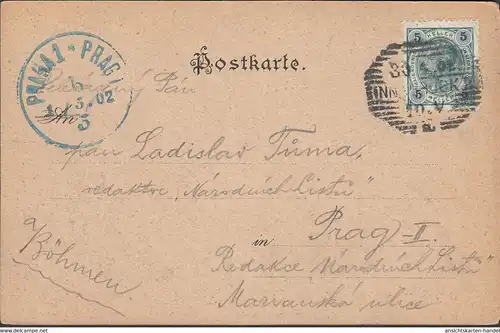 Innsbruck, Rennweg, gelaufen 1902