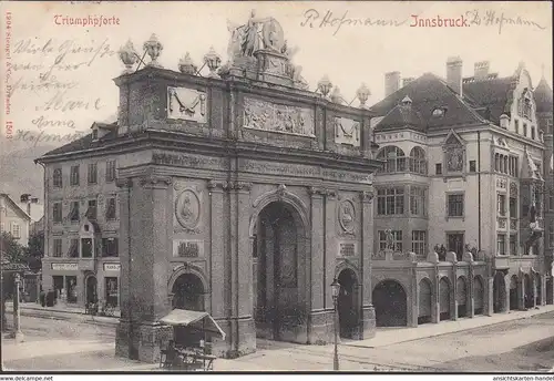 Innsbruck, Porte de Triomphe, couru en 1906