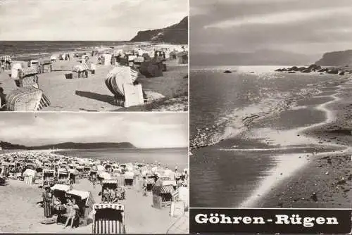 AK Göhren, Strand, Strandkörbe, gelaufen