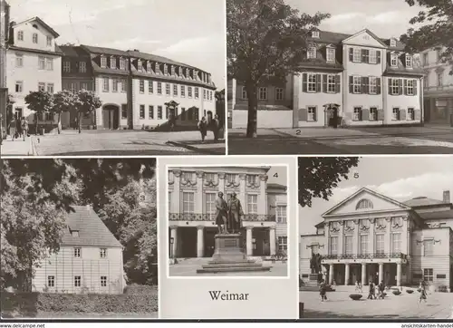 Weimar, Schillerhaus, Goethehaus, Nationaltheater, gelaufen 1982