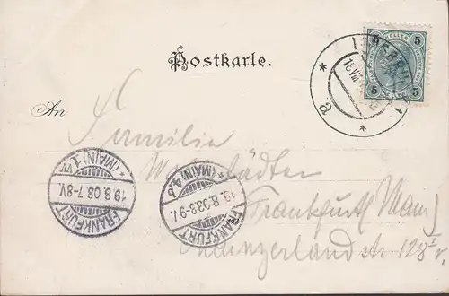 Innsbruck gegen Süden, gelaufen 1903