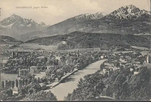 Innsbruck gegen Süden, gelaufen 1908