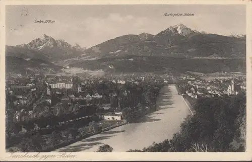 Innsbruck gegen Süden, gelaufen 1934