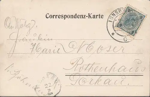 Innsbruck de Weiherburg avec Serlespitze, couru 1905