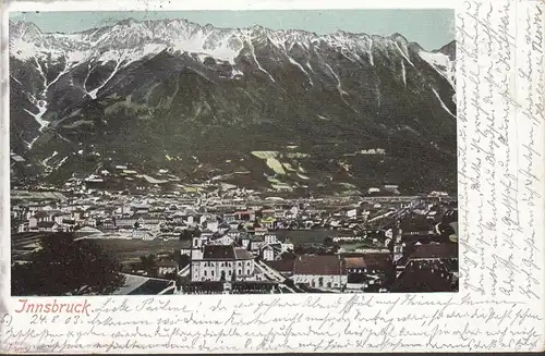 Innsbruck, Stadtansicht, gelaufen 1903