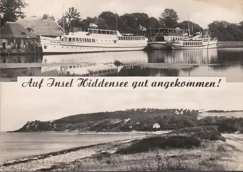île de Hiddensee, bateau amitié allemande-soviétique, plage, incurvée