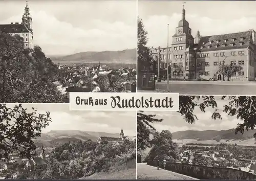Rudolstadt, Rathaus, Stadtkirche, Heidecksburg, ungelaufen