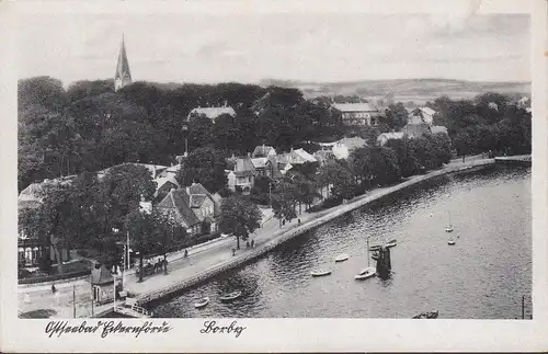 Eckernförde, Borby, vue sur la ville, incurvée