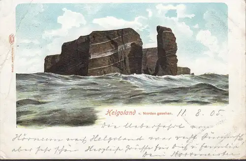 Helgoland von Norden gesehen, gelaufen 1905