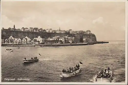 AK Helgoland, Ausbootung, Stadtansicht, gelaufen 1933